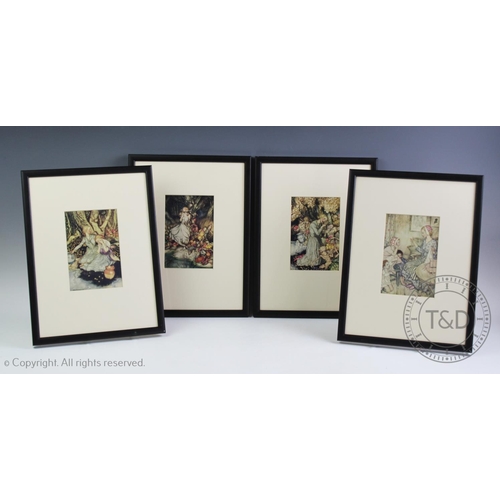 414 - After Arthur Rackham (1867-1939), 
A set of four colour plates, 
Each a scene from Goblin Market, 
T... 