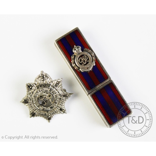 70 - Military Interest: A Royal Engineers white metal and enamel wax seal holder, of rectangular form, wi... 