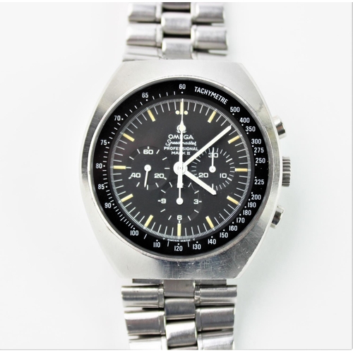 138 - A gentleman's Omega Speedmaster Professional Mark II stainless steel wristwatch, the black dial with... 