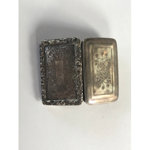 91 - A George IV silver vinaigrette, Nathaniel Mills, Birmingham 1828, of rectangular form, with floral c... 