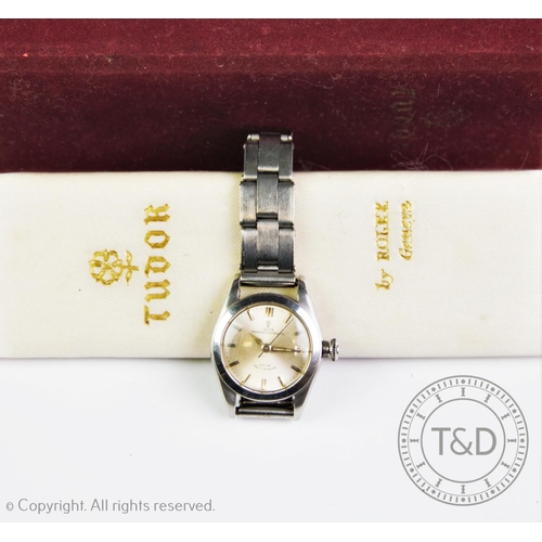 82 - A Rolex Tudor Princess Oysterdate lady's wristwatch, the stainless steel case enclosing a rotor self... 