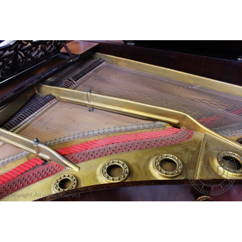 782 - A Beckhardt rosewood baby grand piano, circa 1880,  signed 'Eherington & Sons, Richmond , Surrey, Be... 