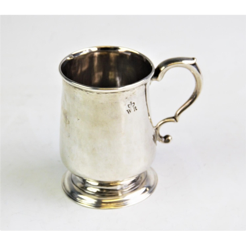 68 - A George III silver mug, John Langlands I, Newcastle 1772, the plain polished body of baluster form,... 