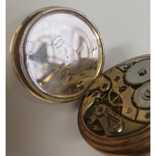 78 - A 9ct yellow gold open face pocket watch, the white enamel dial with black roman numerals and subsid... 