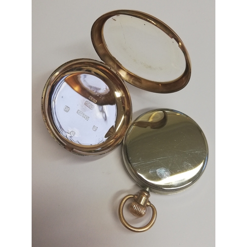 93 - A 20th century pocket watch, Northern Goldsmiths Co, the yellow metal case stamped '375', enclosing ... 