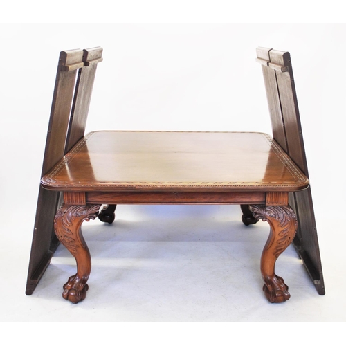 825 - A late 19th century mahogany extending table, by Edwards & Roberts, Wardour St, London, the rectangu... 