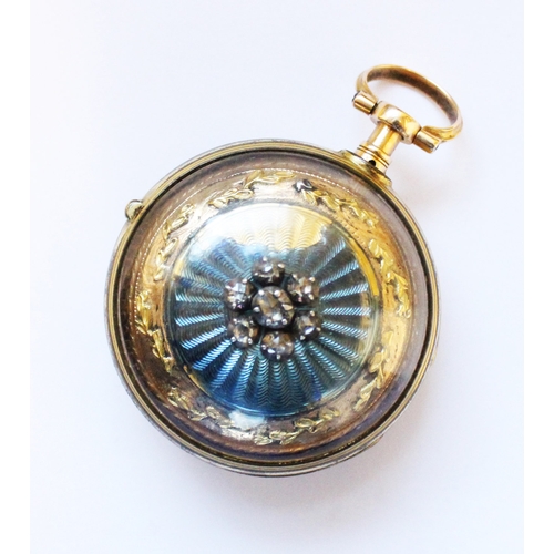 106 - A lady's pair cased fob watch, 19th century and later, key wind, gilt dial with black roman numerals... 