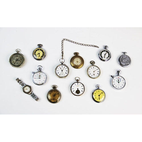 105 - A selection of Victorian and later pocket watches, to include a silver pocket watch, Birmingham 1899... 