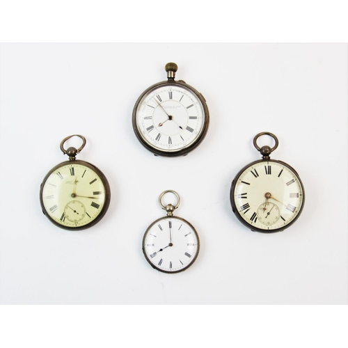 113 - A silver pocket watch, Chester 1897, the white enamel dial with black Roman numerals, marked 'Lloyd ... 