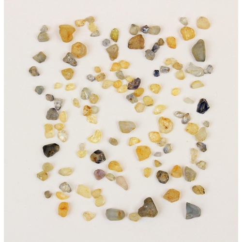 130 - Assorted rough natural gem fragments, to include approx. 246 carats of sapphires, approx. 34 carats ... 