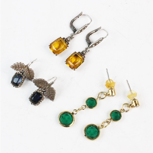 205 - A selection of silver and costume jewellery, to include, a silver charm bracelet with assorted silve... 