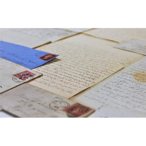 210 - A collection of early 19th century pre-postage stamp letters addressed to Mary Mather, sent by her f... 