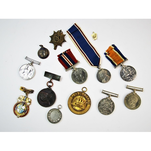 236 - Two World War I British War Medals, one with part ribbon to Private J. Jones, one without ribbon to ... 