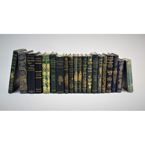 283 - A selection of Fin de Siecle decorative gilt tooled bindings, each with illustrated covers, includin... 