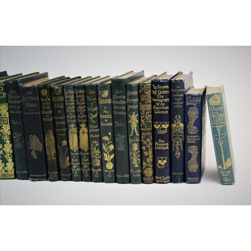 283 - A selection of Fin de Siecle decorative gilt tooled bindings, each with illustrated covers, includin... 