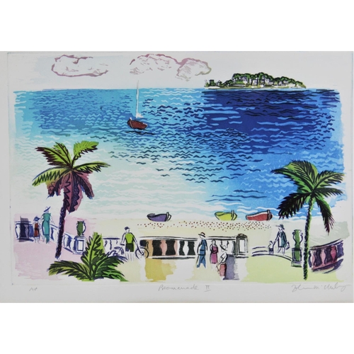 298 - Artist's proof print on paper,  
'Promenade II',  
Titled, marked 'AP' and indistinctly signed to lo... 