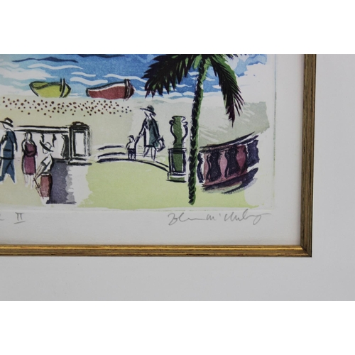 298 - Artist's proof print on paper,  
'Promenade II',  
Titled, marked 'AP' and indistinctly signed to lo... 