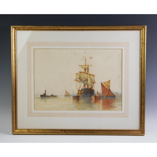 308 - F J Aldridge (1850-1933),
A pair of watercolours on paper,
Maritime scenes,
Each signed lower right,... 