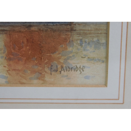 308 - F J Aldridge (1850-1933),
A pair of watercolours on paper,
Maritime scenes,
Each signed lower right,... 