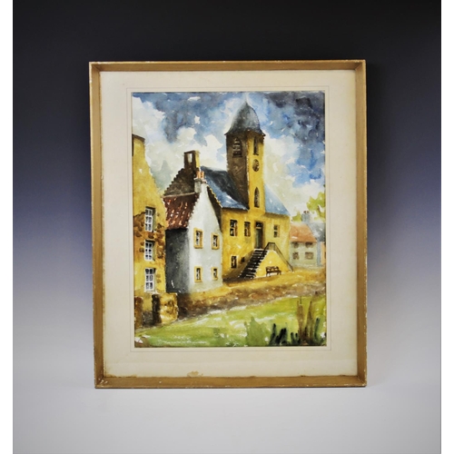 312 - Kenneth M. Currie (Scottish, 20th century),  
Two watercolours on paper,  
Each named 'Culross, Fife... 