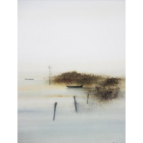 322 - Colin Kent (contemporary British),  
Two watercolours on paper, 
Landscapes of a beach shore, 
Each ... 