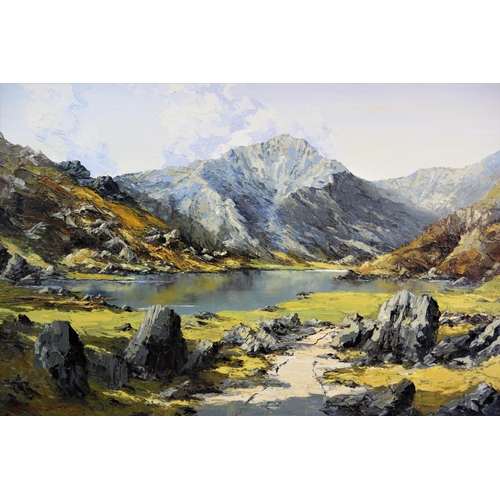 341 - Charles Wyatt Warren (British, 1908-1983),  
Oil on board,  
'Cym Idwal And Snowdonia',  
Signed low... 