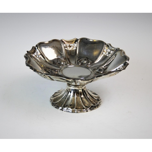 72 - An Art Nouveau style silver comport, Martin, Hall & Co, Sheffield 1912, with stylised floral form bo... 