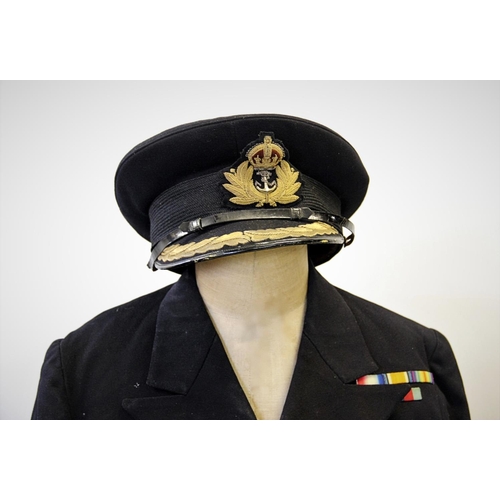 237 - A collection of naval interest dress and other uniforms, early 20th century, comprising; three peake... 