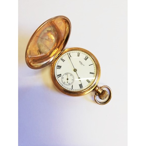 114 - A Smiths 9ct gold wristwatch, round cream dial with Roman numerals and subsidiary dial to six 'o' cl... 