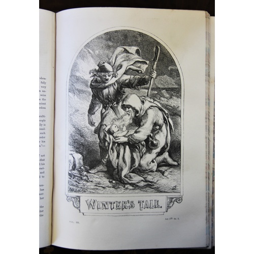 249 - DECORATIVE BINDINGS: SHAKESPEARE (W), THE PLAYS OF SHAKESPEARE, edited by Howard Staunton, 3 vols, 3... 