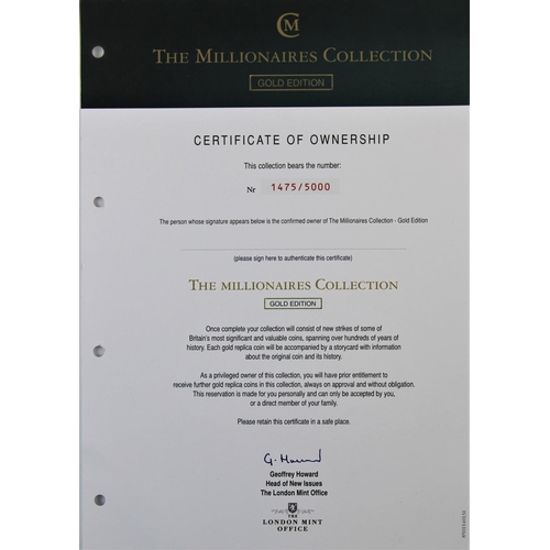 101 - The Millionaires Coin Collection, 'The Double Leopard', Gold Edition, The London Mint Office, no. 14... 