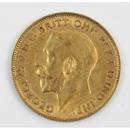 108 - A George V half sovereign, dated 1911, weight 4.0gms