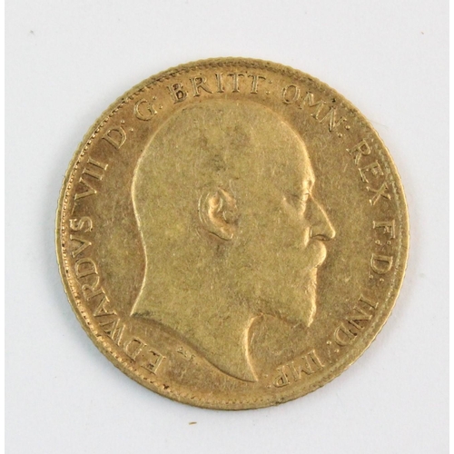 110 - An Edwardian half sovereign, dated 1906, weight 4.0gms