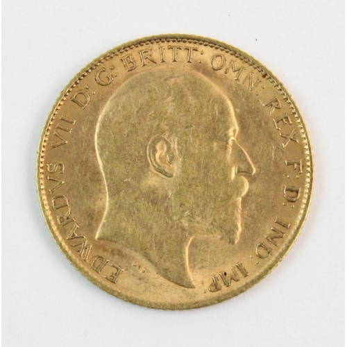 114 - An Edwardian half sovereign, dated 1909, weight 4.0gms