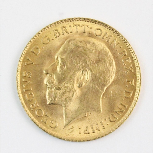 116 - A George V half sovereign, dated 1914, weight 4.0gms