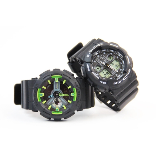 127 - Two Gentlemen's G-Shock Casio wristwatches, WR20BAR, each with digital dials enclosed with a rubber ... 