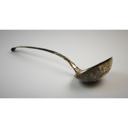 17 - A George III silver ladle, John Lampfert, London 1770, of typical plain polished form, gross weight ... 