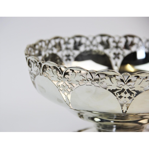 49 - A mid 20th century silver rose bowl, Mappin & Webb Ltd, Sheffield 1959, the circular floral form bow... 
