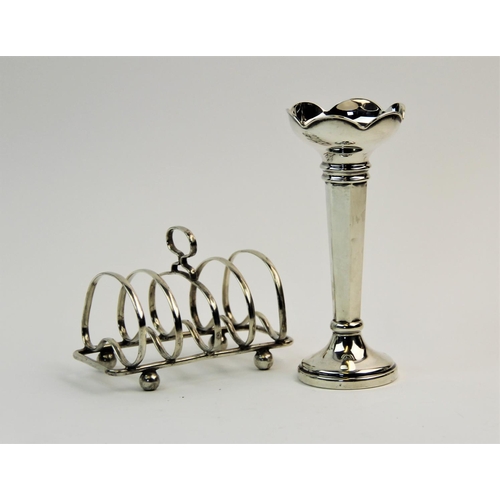 50 - A silver posy vase, Sanders & Mackenzie, Birmingham 1963, of typical plain polished trumpet form, 12... 