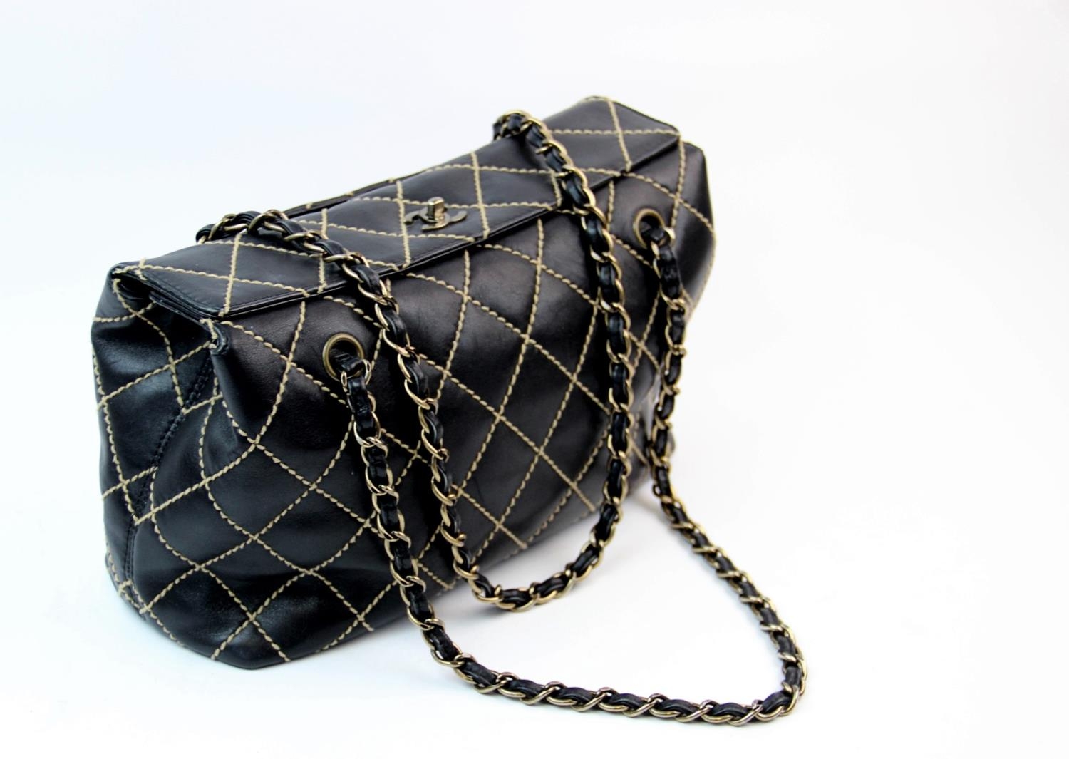 Chanel Surpiqué Bag Wild Stitches Top clasp - Comptoir Vintage