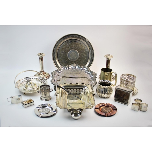 89 - A selection of silver and silver plated wares, to include, a silver wet mustard, T H Hazlewood & Co,... 