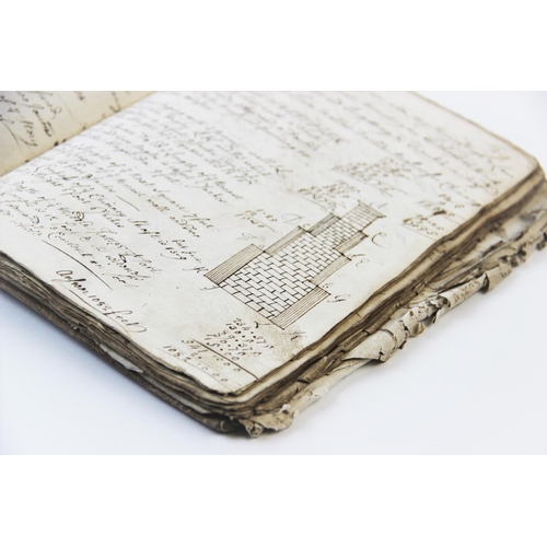 288 - A bound notebook, 18th century, inscribed to the flyleaf 'John Lloyd' and dated '1748', containing e... 