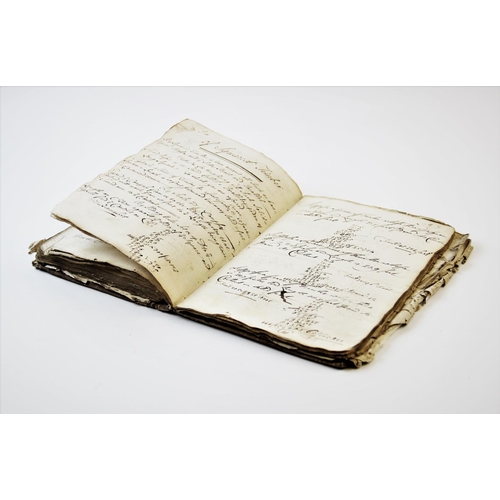 288 - A bound notebook, 18th century, inscribed to the flyleaf 'John Lloyd' and dated '1748', containing e... 