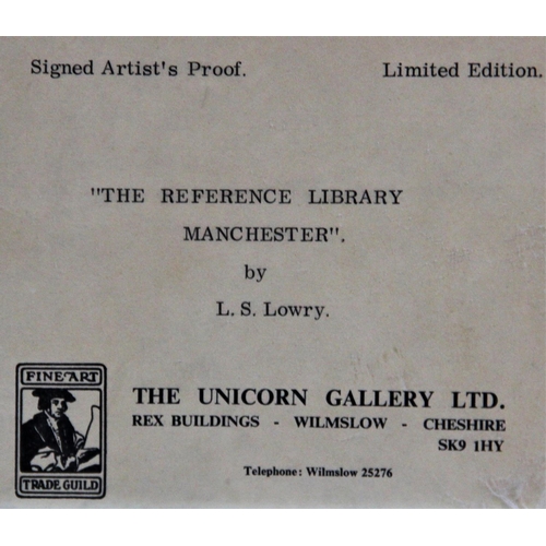 300 - Laurence Stephen Lowry RBA RA (1887-1976), 
Signed limited edition artist's proof on paper, 
'The Re... 