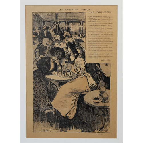 303 - Five French 'GIL BLAS Illustrated Weekly' newspaper covers, late 19th century, each featuring artwor... 