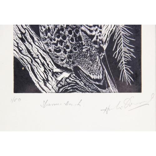 304 - Stanley Horton Ormerod (1918-1983),  
Four limited edition woodcut prints on paper,  
'Tropical Hous... 