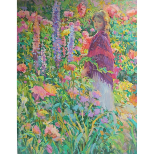 308 - Don Hatfield (American Contemporary), 
Limited edition serigraph on canvas,  
'Private Garden',  
Si... 