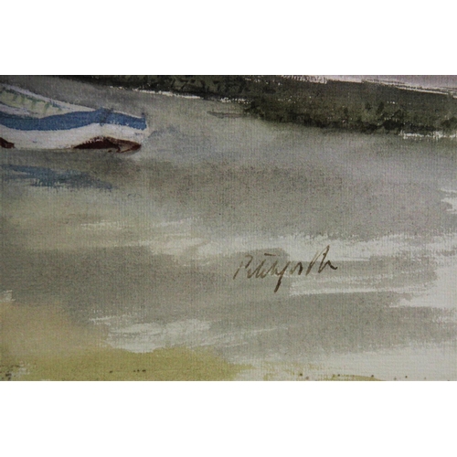 314 - Vivien Pitchforth R.A., A.R.W.S. (1895-1982),  
Watercolour on paper,  
Harbour scene,  
Signed lowe... 