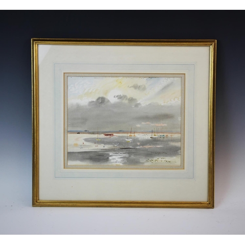 314 - Vivien Pitchforth R.A., A.R.W.S. (1895-1982),  
Watercolour on paper,  
Harbour scene,  
Signed lowe... 