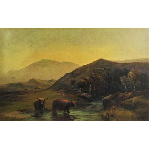 349 - Attributed to H. Gibb (probably Scottish school, 19th century),  
Oil on canvas,  
'Glen Falloch',  ... 